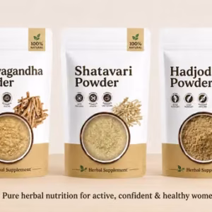 Raysx Herb Pure Herbals Combo Pack (3 x 100g) for Women – Ashwagandha, Shatavari & Hadjod Powder | Supports Bone Strength, Hormonal Balance & Energy SUPPORT BONE & JOINT HEALTH, STRESS RELIEF GYM SUPPLEMENT
